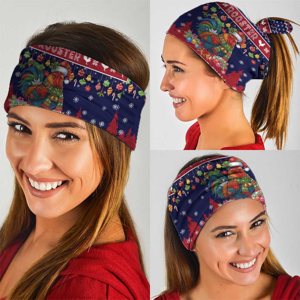 Rooster Through The Snow Christmas Neck Gaiter Xmas Holiday Patterns - Wonder Print Shop