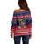 Rooster Through The Snow Christmas Off Shoulder Sweater Xmas Holiday Patterns - Wonder Print Shop