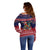 Rooster Through The Snow Christmas Off Shoulder Sweater Xmas Holiday Patterns - Wonder Print Shop