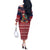 Rooster Through The Snow Christmas Off The Shoulder Long Sleeve Dress Xmas Holiday Patterns - Wonder Print Shop