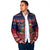 Rooster Through The Snow Christmas Padded Jacket Xmas Holiday Patterns - Wonder Print Shop