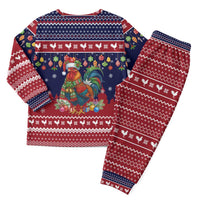 Rooster Through The Snow Christmas Pajama Set Xmas Holiday Patterns - Wonder Print Shop