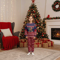 Rooster Through The Snow Christmas Pajama Set Xmas Holiday Patterns - Wonder Print Shop