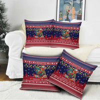Rooster Through The Snow Christmas Pillow Cover Xmas Holiday Patterns - Wonder Print Shop