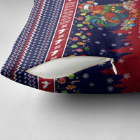 Rooster Through The Snow Christmas Pillow Cover Xmas Holiday Patterns - Wonder Print Shop
