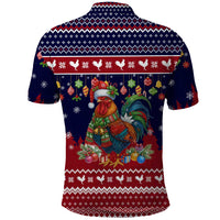 Rooster Through The Snow Christmas Polo Shirt Xmas Holiday Patterns - Wonder Print Shop