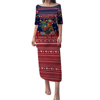 Rooster Through The Snow Christmas Puletasi Xmas Holiday Patterns - Wonder Print Shop