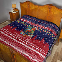Rooster Through The Snow Christmas Quilt Xmas Holiday Patterns - Wonder Print Shop
