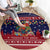 Rooster Through The Snow Christmas Round Carpet Xmas Holiday Patterns - Wonder Print Shop