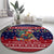 Rooster Through The Snow Christmas Round Carpet Xmas Holiday Patterns - Wonder Print Shop