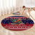 Rooster Through The Snow Christmas Round Carpet Xmas Holiday Patterns - Wonder Print Shop