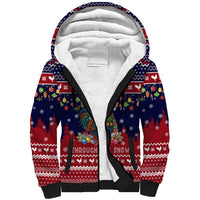 Rooster Through The Snow Christmas Sherpa Hoodie Xmas Holiday Patterns - Wonder Print Shop
