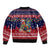 Rooster Through The Snow Christmas Sleeve Zip Bomber Jacket Xmas Holiday Patterns - Wonder Print Shop