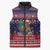 Rooster Through The Snow Christmas Sleeveless Puffer Jacket Xmas Holiday Patterns - Wonder Print Shop