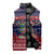 Rooster Through The Snow Christmas Sleeveless Puffer Jacket Xmas Holiday Patterns - Wonder Print Shop