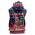 Rooster Through The Snow Christmas Sleeveless Zip Hoodie Xmas Holiday Patterns - Wonder Print Shop