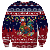 Rooster Through The Snow Christmas Sweatshirt Xmas Holiday Patterns - Wonder Print Shop