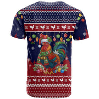 Rooster Through The Snow Christmas T Shirt Xmas Holiday Patterns - Wonder Print Shop