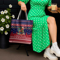 Rooster Through The Snow Christmas Tote Bag Xmas Holiday Patterns - Wonder Print Shop
