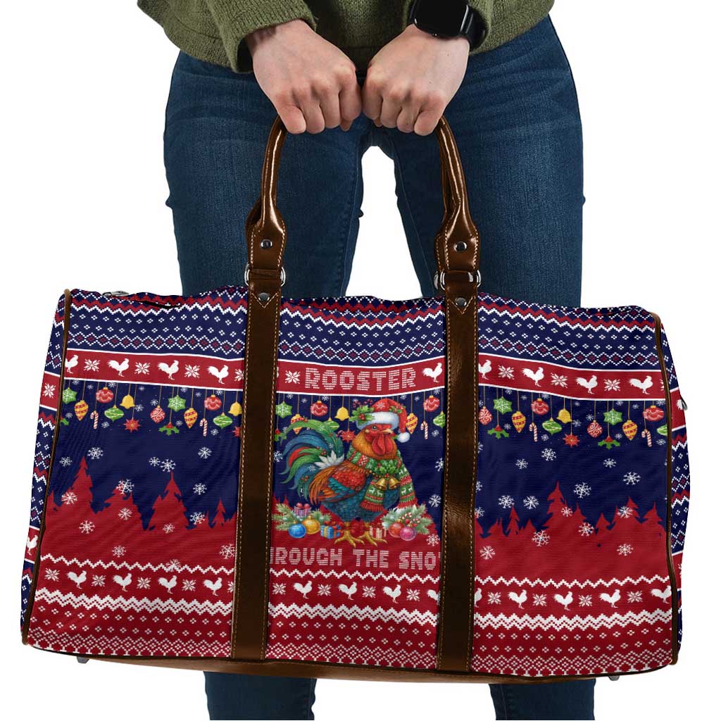 Rooster Through The Snow Christmas Travel Bag Xmas Holiday Patterns - Wonder Print Shop
