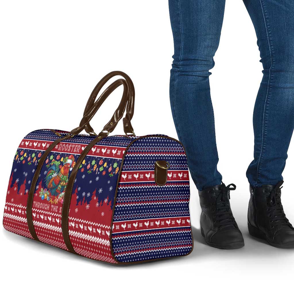 Rooster Through The Snow Christmas Travel Bag Xmas Holiday Patterns - Wonder Print Shop