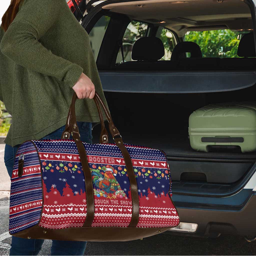 Rooster Through The Snow Christmas Travel Bag Xmas Holiday Patterns - Wonder Print Shop
