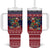 Rooster Through The Snow Christmas Tumbler With Handle Xmas Holiday Patterns - Wonder Print Shop