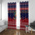 Rooster Through The Snow Christmas Window Curtain Xmas Holiday Patterns - Wonder Print Shop