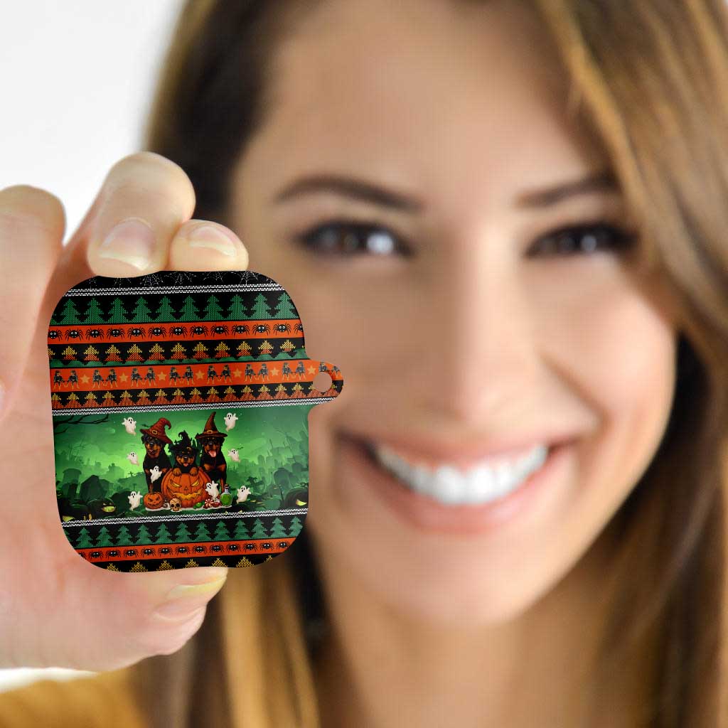 Rottweiler Christmas AirPods Case Xmas Holiday Patterns - Wonder Print Shop