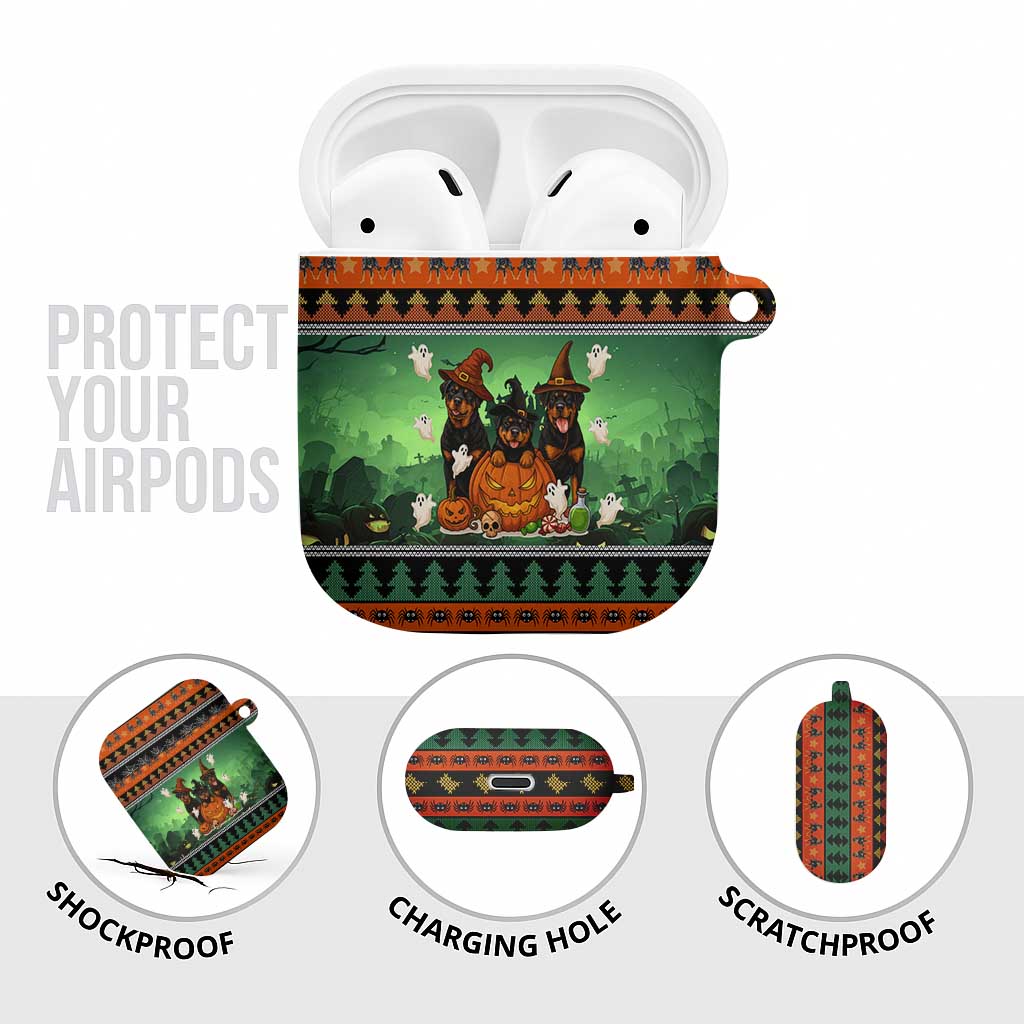 Rottweiler Christmas AirPods Case Xmas Holiday Patterns - Wonder Print Shop