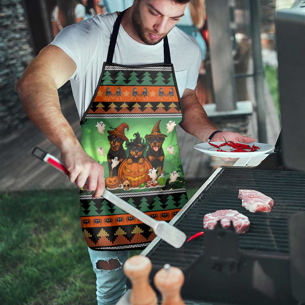 Rottweiler Christmas Apron Xmas Holiday Patterns - Wonder Print Shop
