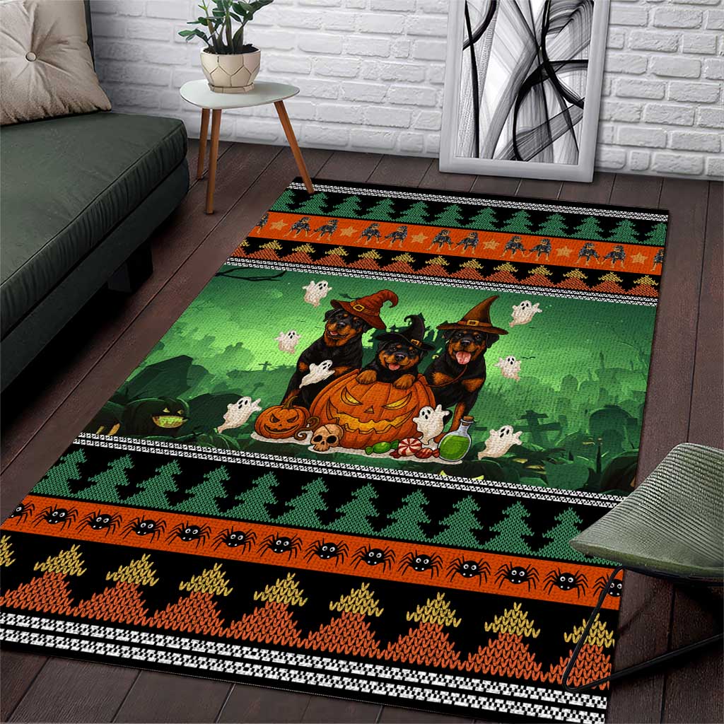 Rottweiler Christmas Area Rug Xmas Holiday Patterns - Wonder Print Shop