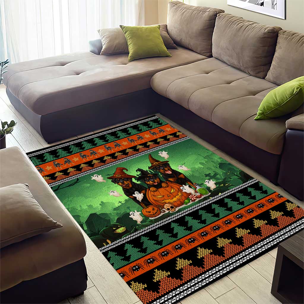 Rottweiler Christmas Area Rug Xmas Holiday Patterns - Wonder Print Shop