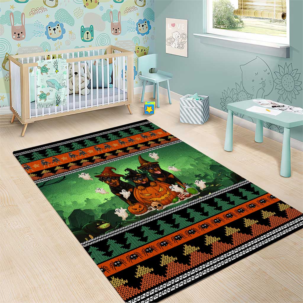 Rottweiler Christmas Area Rug Xmas Holiday Patterns - Wonder Print Shop