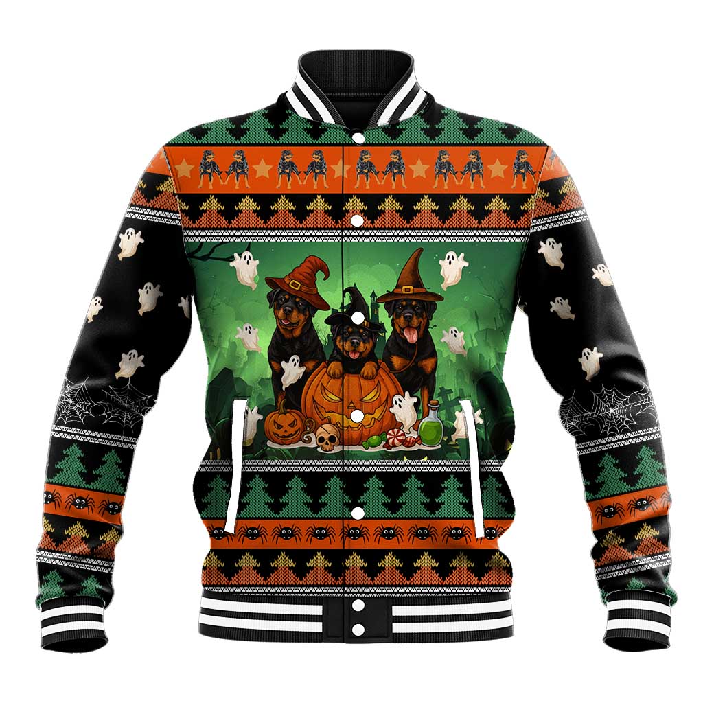 Rottweiler Christmas Baseball Jacket Xmas Holiday Patterns - Wonder Print Shop