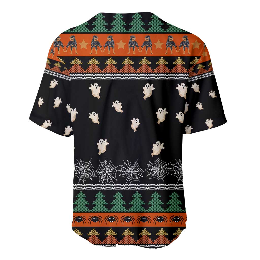 Rottweiler Christmas Baseball Jersey Xmas Holiday Patterns - Wonder Print Shop