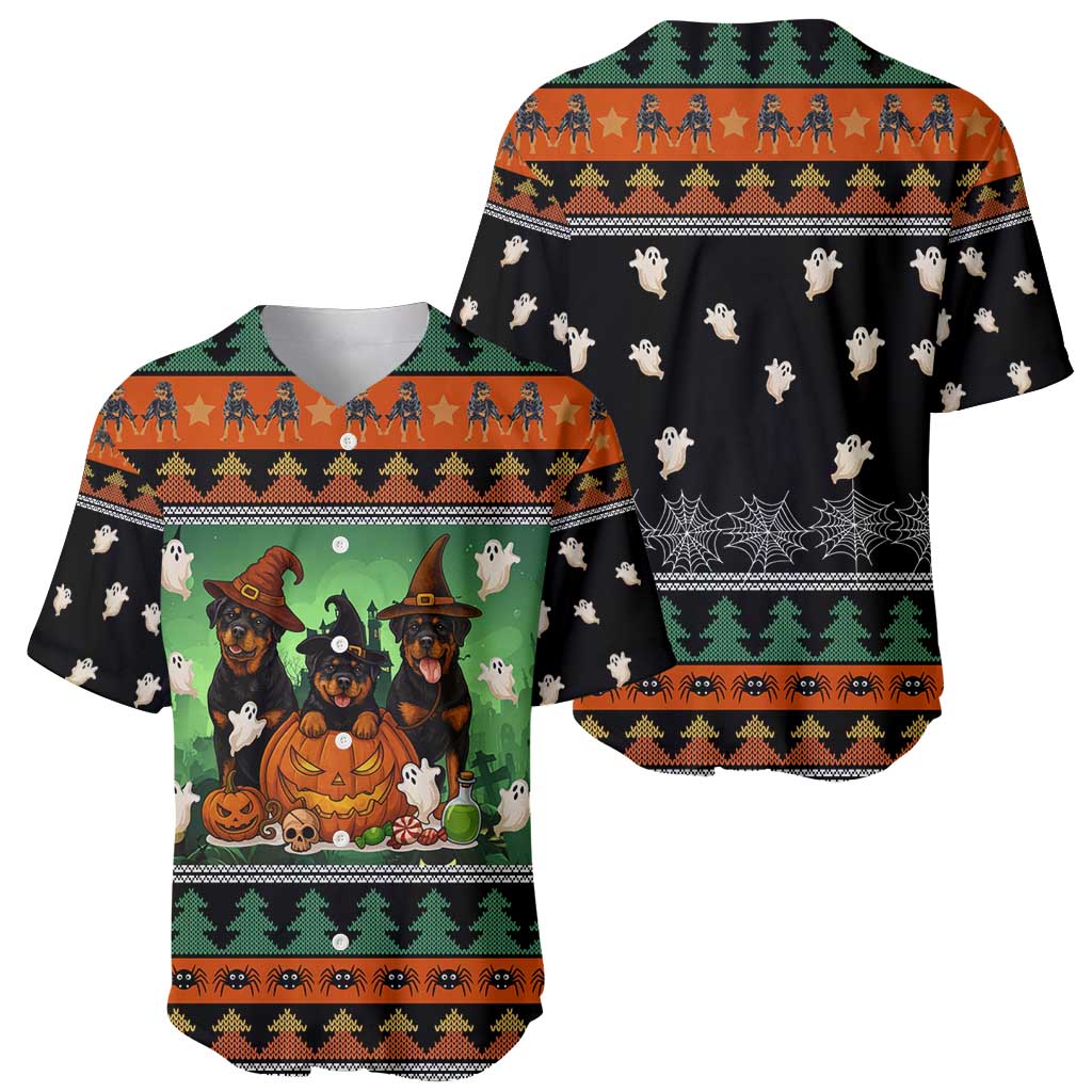 Rottweiler Christmas Baseball Jersey Xmas Holiday Patterns - Wonder Print Shop