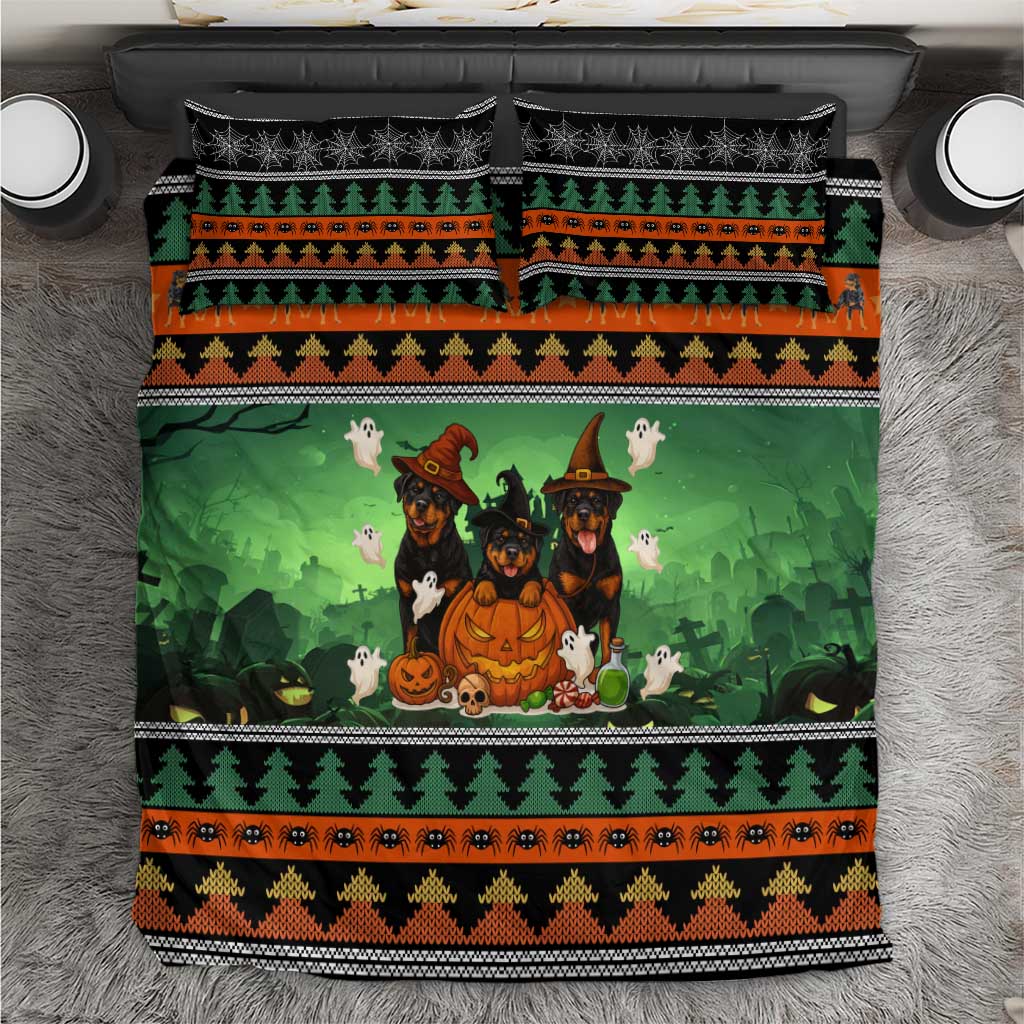 Rottweiler Christmas Bedding Set Xmas Holiday Patterns - Wonder Print Shop