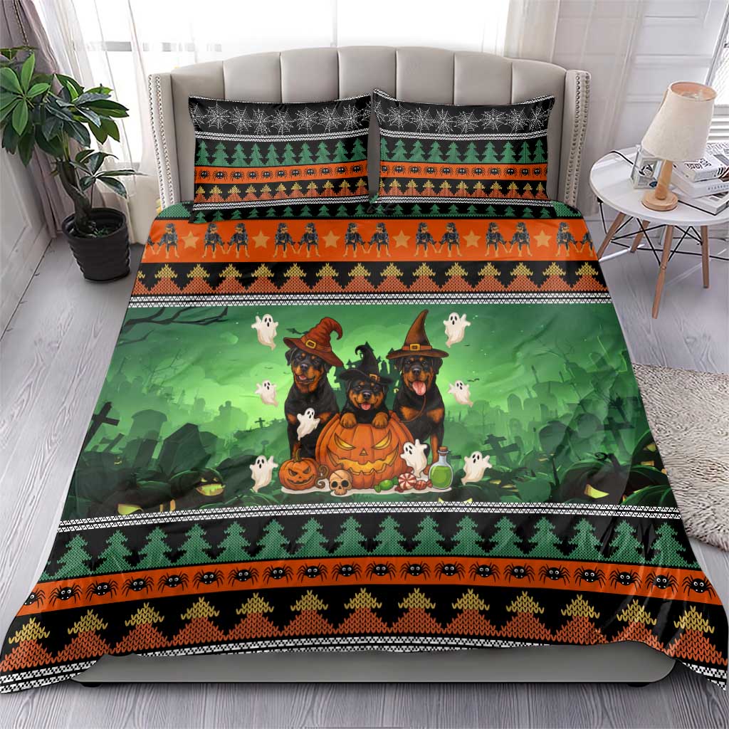 Rottweiler Christmas Bedding Set Xmas Holiday Patterns - Wonder Print Shop