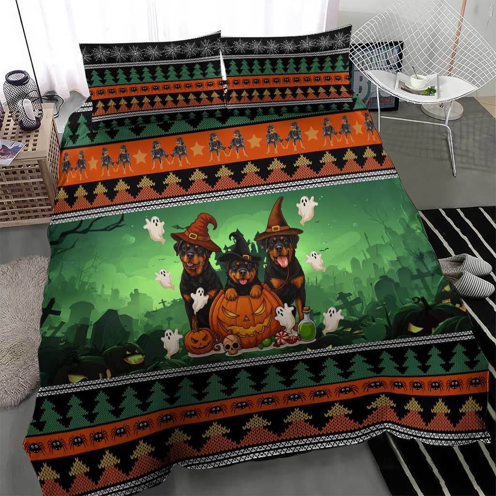 Rottweiler Christmas Bedding Set Xmas Holiday Patterns - Wonder Print Shop