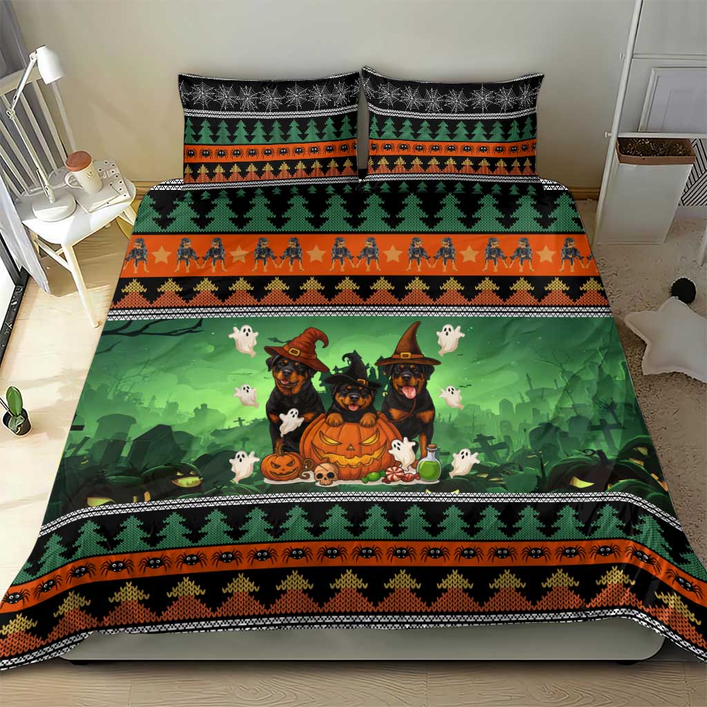 Rottweiler Christmas Bedding Set Xmas Holiday Patterns - Wonder Print Shop