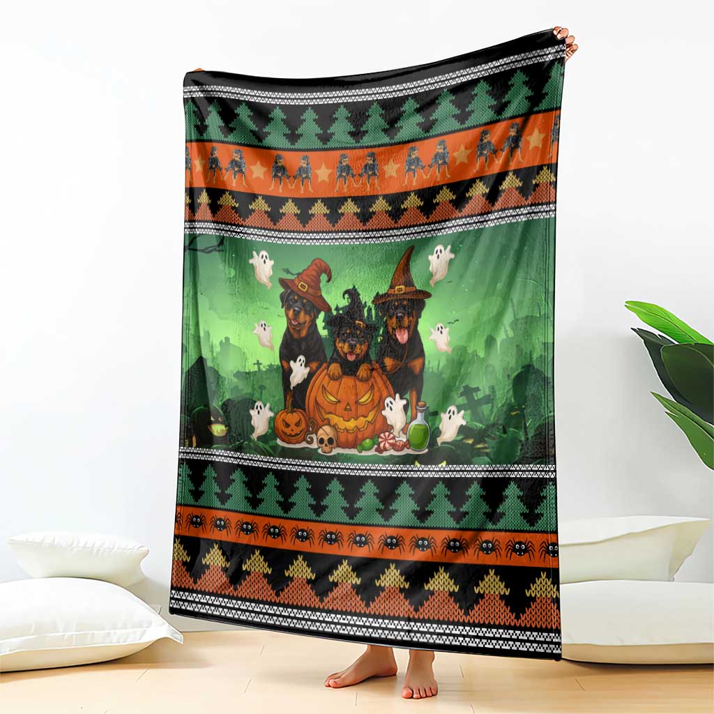 Rottweiler Christmas Blanket Xmas Holiday Patterns - Wonder Print Shop
