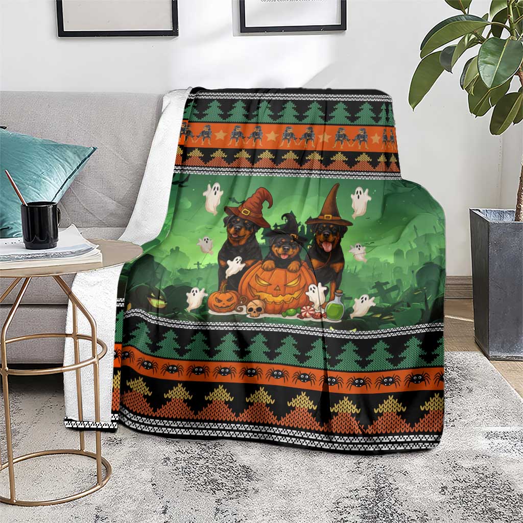 Rottweiler Christmas Blanket Xmas Holiday Patterns - Wonder Print Shop