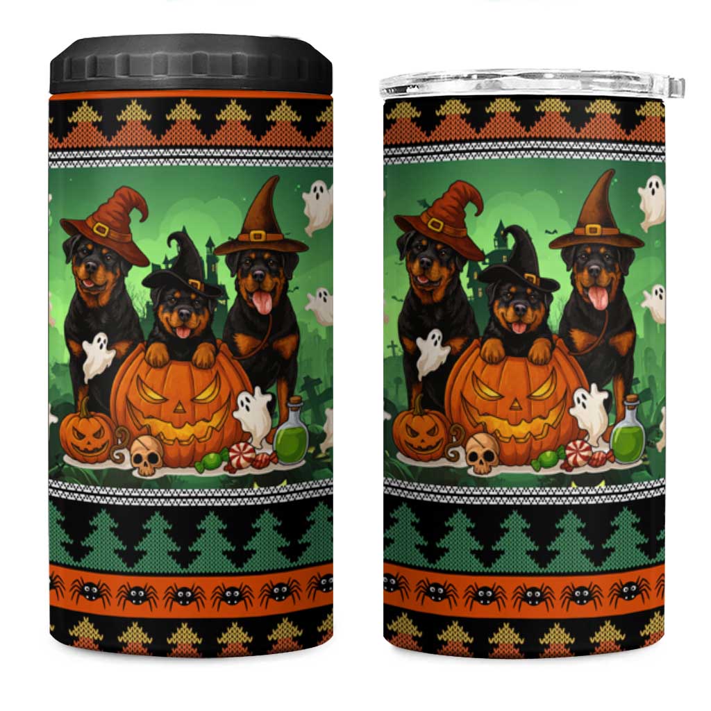 Rottweiler Christmas 4 in 1 Can Cooler Tumbler Xmas Holiday Patterns - Wonder Print Shop