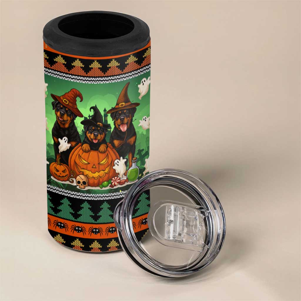 Rottweiler Christmas 4 in 1 Can Cooler Tumbler Xmas Holiday Patterns - Wonder Print Shop