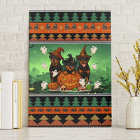 Rottweiler Christmas Canvas Wall Art Xmas Holiday Patterns - Wonder Print Shop