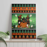 Rottweiler Christmas Canvas Wall Art Xmas Holiday Patterns - Wonder Print Shop