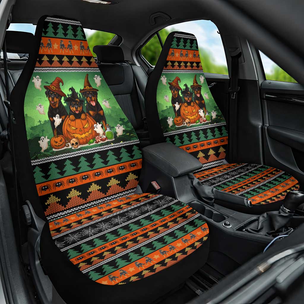 Rottweiler Christmas Car Seat Cover Xmas Holiday Patterns - Wonder Print Shop