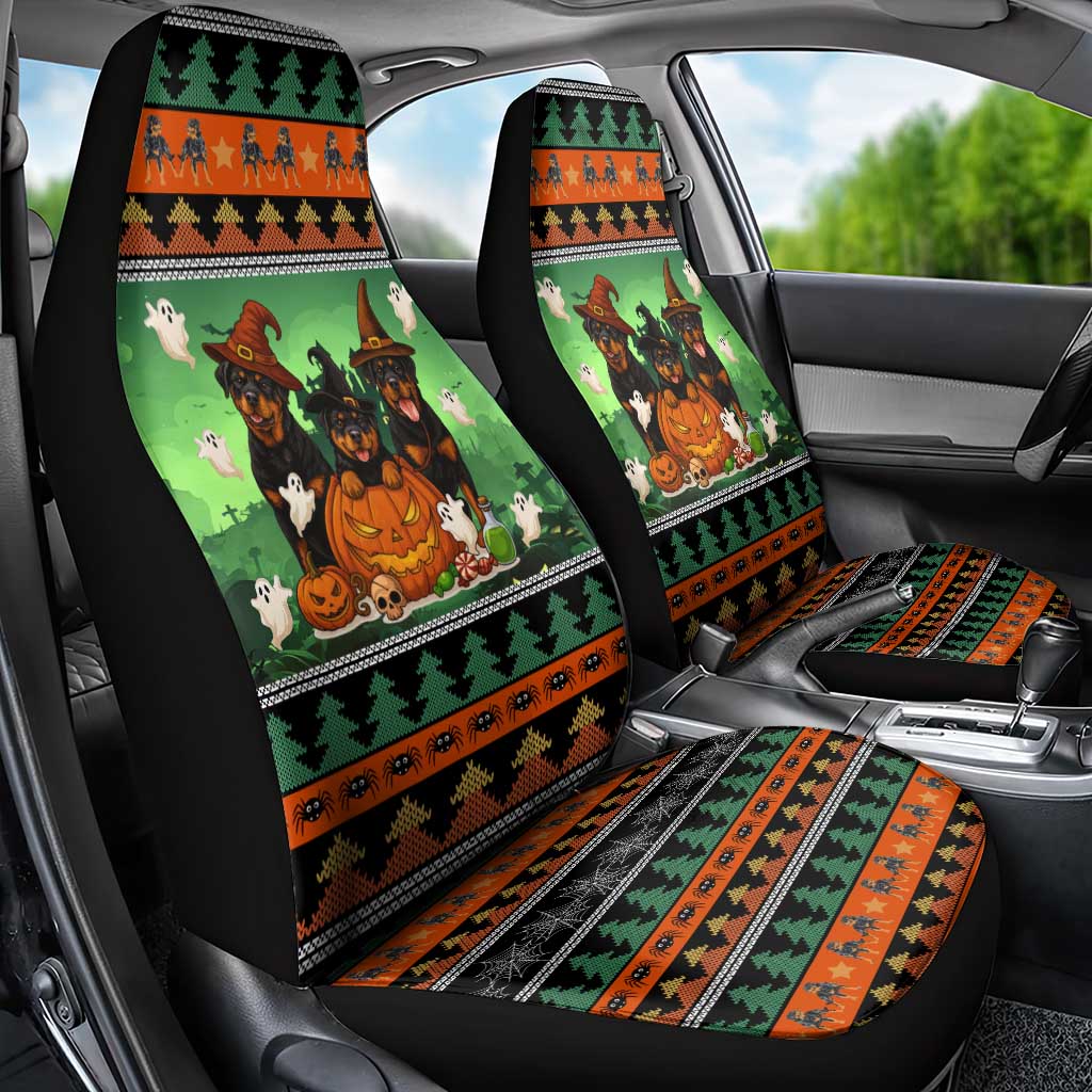 Rottweiler Christmas Car Seat Cover Xmas Holiday Patterns - Wonder Print Shop