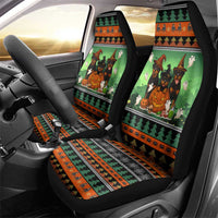 Rottweiler Christmas Car Seat Cover Xmas Holiday Patterns - Wonder Print Shop